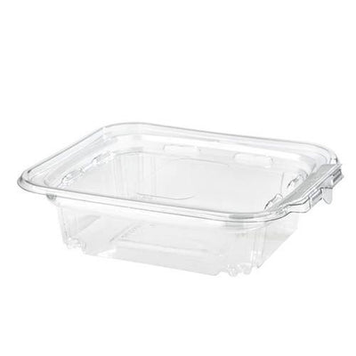 8 oz Plactic clear container with hinged lid 240/cs