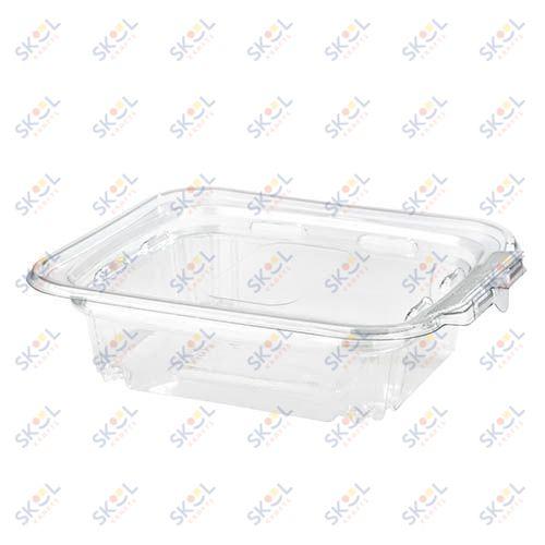 8 oz Plactic clear container with hinged lid 240/cs