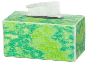 mini green facial tissues