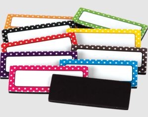 Polka Dots Magnetic Labels 2 1/2” x 1” 30/pk