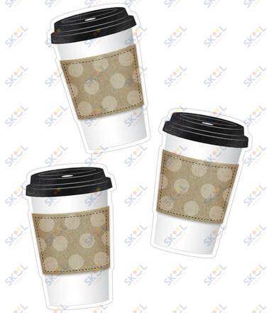 Coffee cup cutouts 36/pk