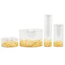 Clear round container with cap 2-1/2 X 1-1/2
