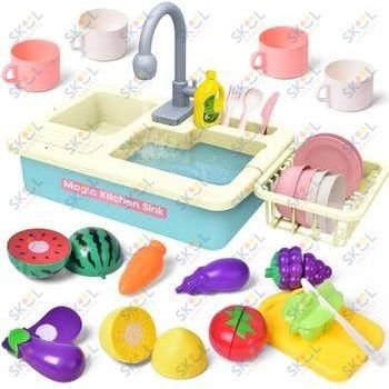 Play Sink Toys Include Play Food 15.7" 31 Pcs