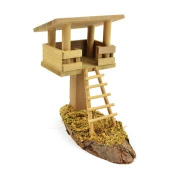 Mini Garden Wood Treehouse 5”