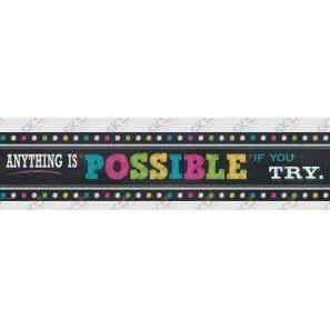 Chalkboard Brights Anything is Possible Banner 8" x 39" 1/pk
