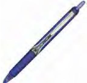 Precise V7 Retractable Fine Pen Blue 12/pk