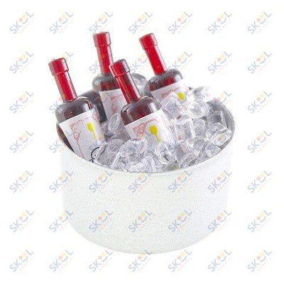 Wine Bottle Bucket Figurine 1.24 x 1.14"