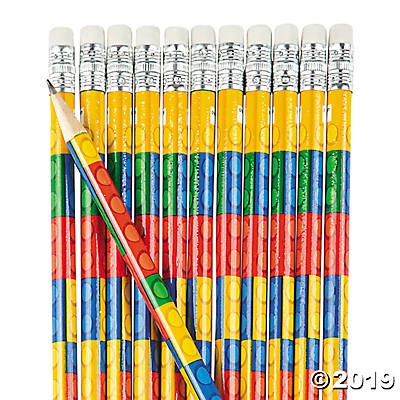 Wooden Color Brick Pencils 1pc