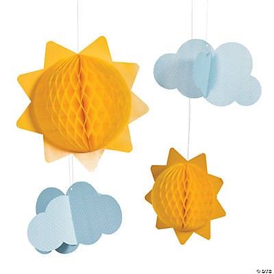 Tissue balls and clouds 6pcs